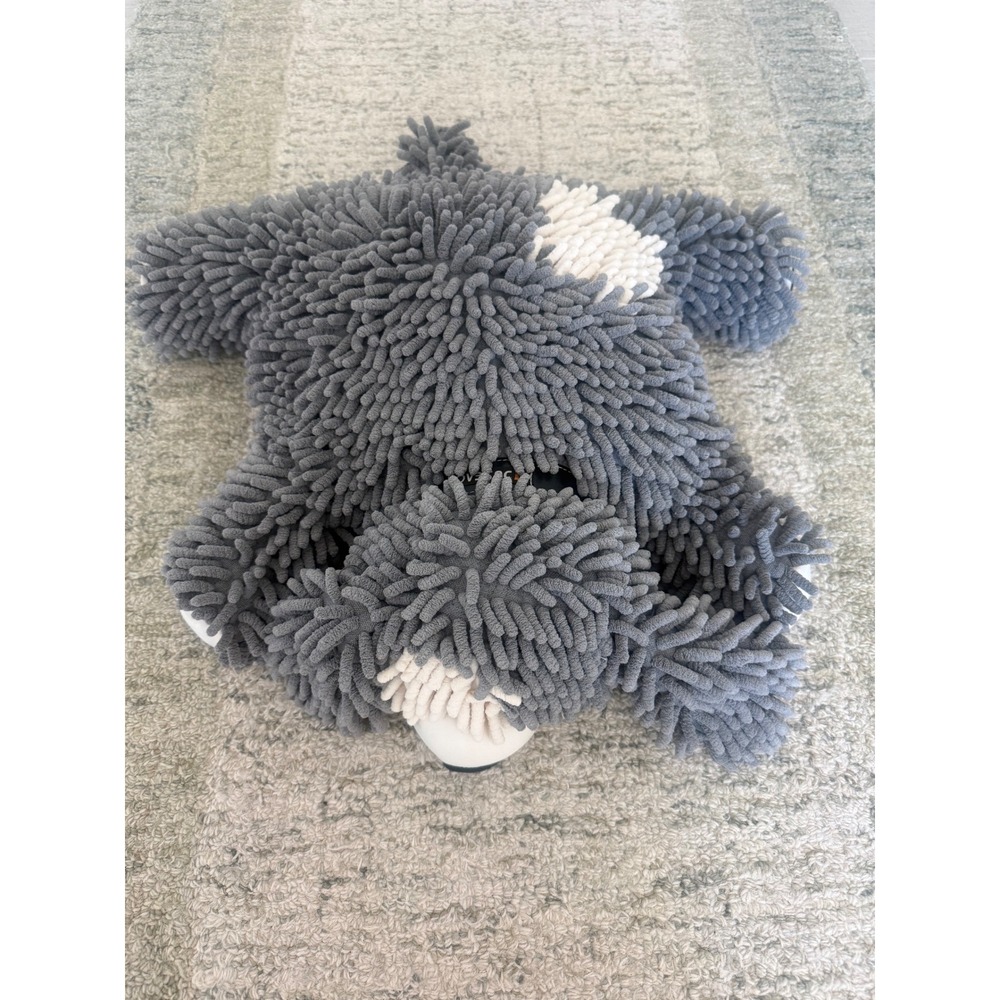Zoobies Lovesac Nooder white grey shaggy dog pillow blanket DISCONTINUED